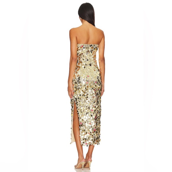 Runaway The Label Gabourne Dress in Gold - Picture 5 of 10